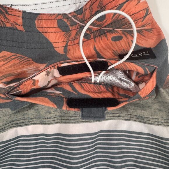Rip Curl Mirage Board Shorts Men's 34 Floral Stripe Drawstring Beach Surf Swim - Picture 10 of 15